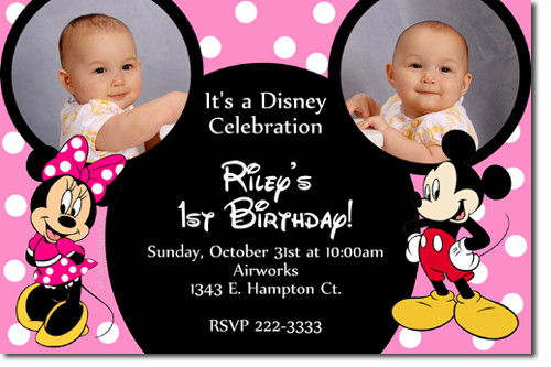 Mickey And Minnie Mouse Birthday Invitations
 Mickey and Minnie Mouse Birthday Invitations – Bagvania
