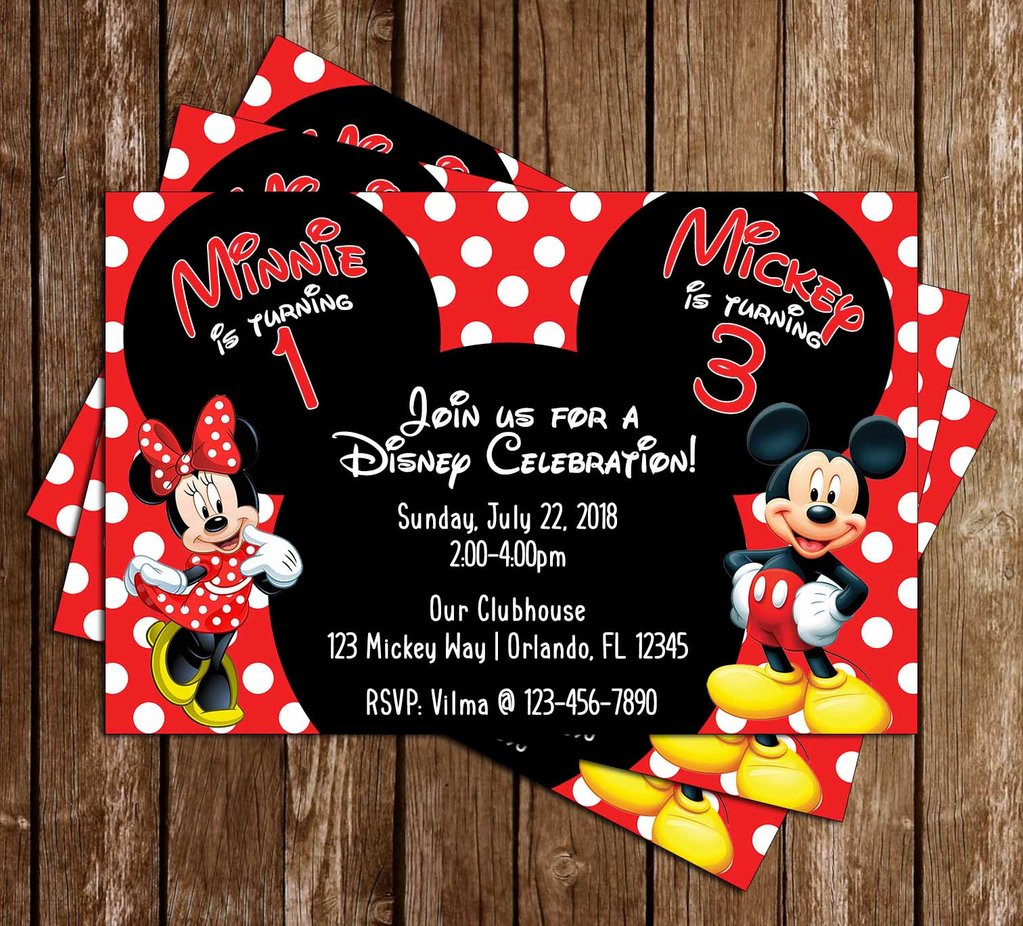 Mickey And Minnie Mouse Birthday Invitations
 Novel Concept Designs Mickey Mouse & Minnie Mouse
