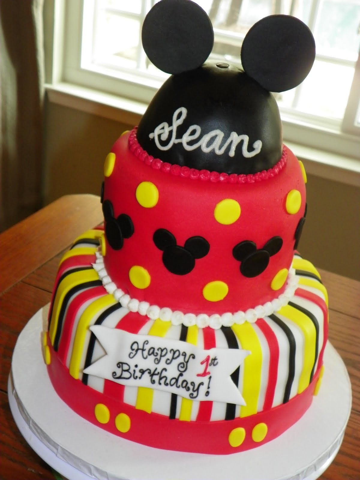 Mickey Birthday Cake
 Plumeria Cake Studio Mickey Mouse Birthday Cake