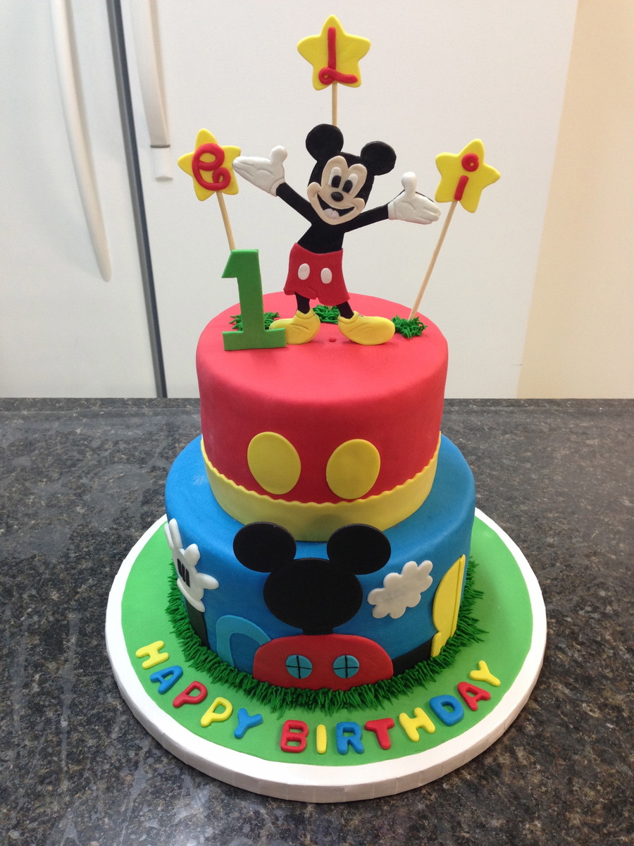 Mickey Birthday Cake
 Mickey Mouse 1St Birthday Cake CakeCentral