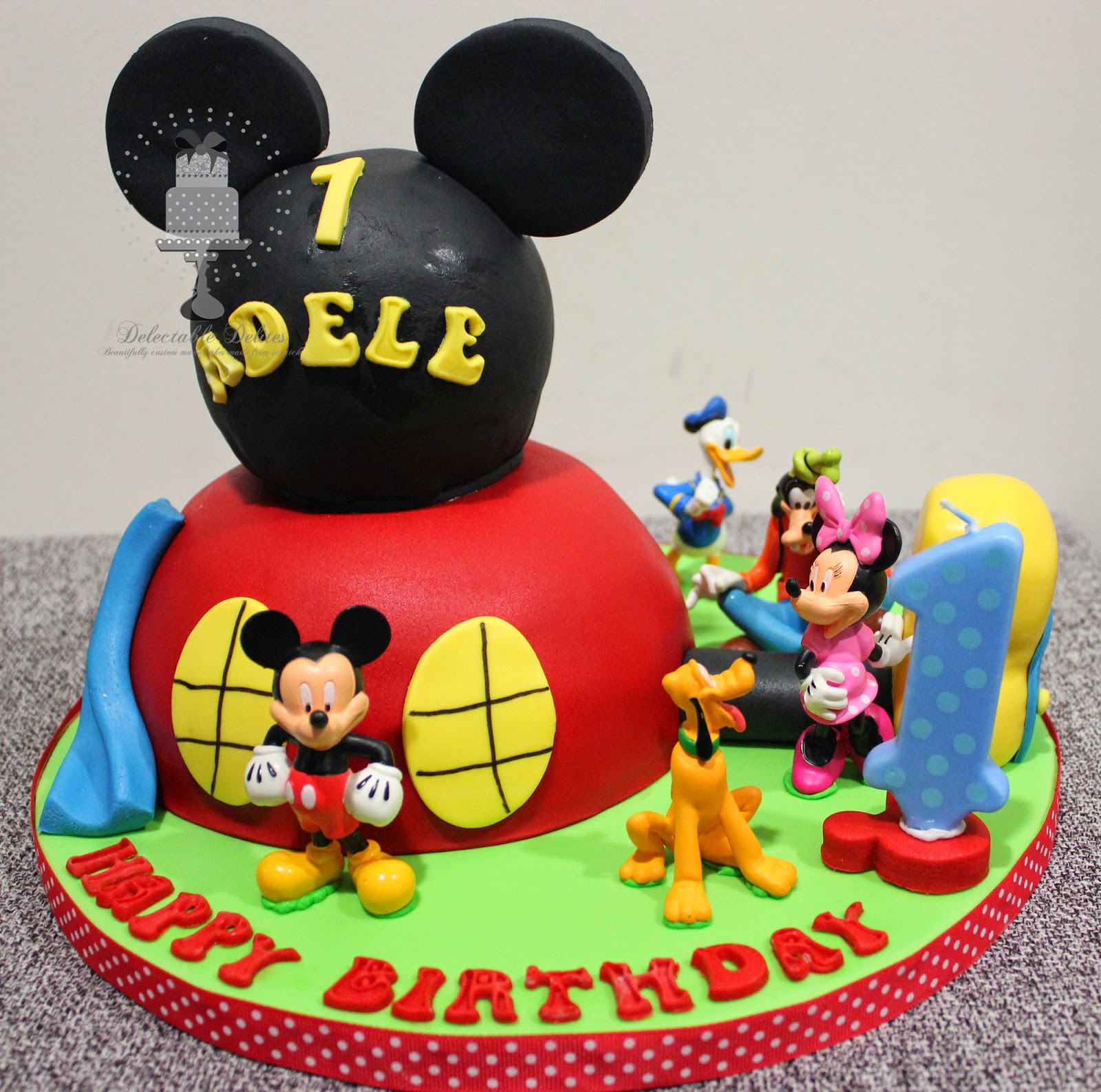 Mickey Birthday Cake
 Delectable Delites Mickey mouse clubhouse cake for Adele