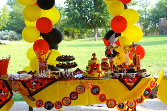 Mickey Mouse 1st Birthday Party Supplies
 Kara s Party Ideas Mickey Mouse Themed 1st Birthday Party