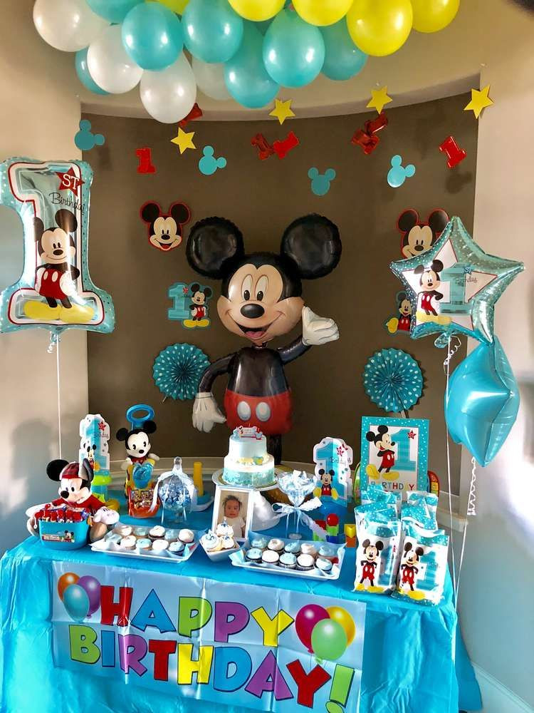 Mickey Mouse 1st Birthday Party Supplies
 Check out this fun Mickey Mouse Birthday Party The