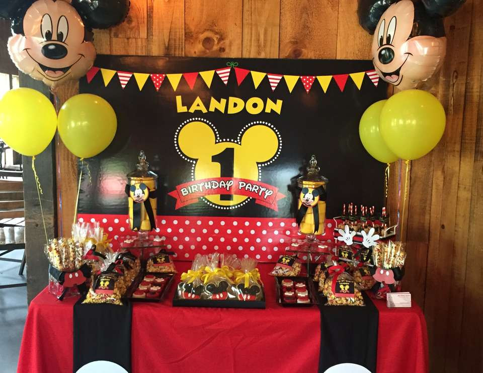 Mickey Mouse 1st Birthday Party Supplies
 Mickey Mouse Birthday "Landon s Mickey Mouse First