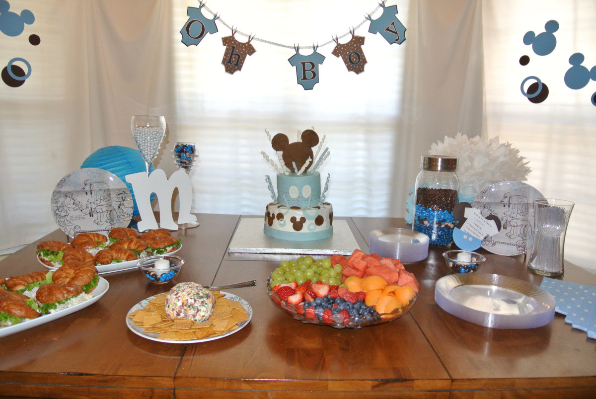 Mickey Mouse Baby Shower Decor
 mickey mouse baby shower food table w=1200