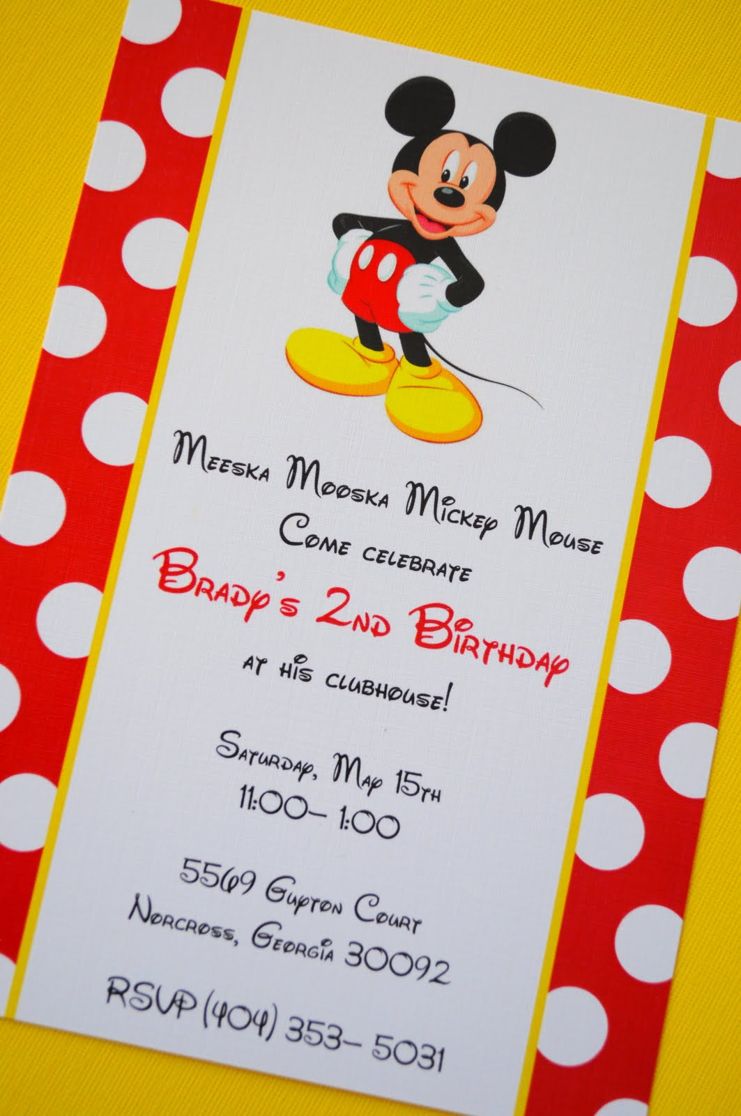 Mickey Mouse Birthday Invitation Wording
 Mickey Mouse Birthday Invitations Ideas and Template