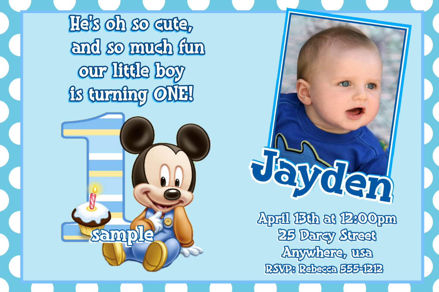 Mickey Mouse Birthday Invitation Wording
 Mickey Mouse 1st Birthday Invitation Wording Ideas — FREE