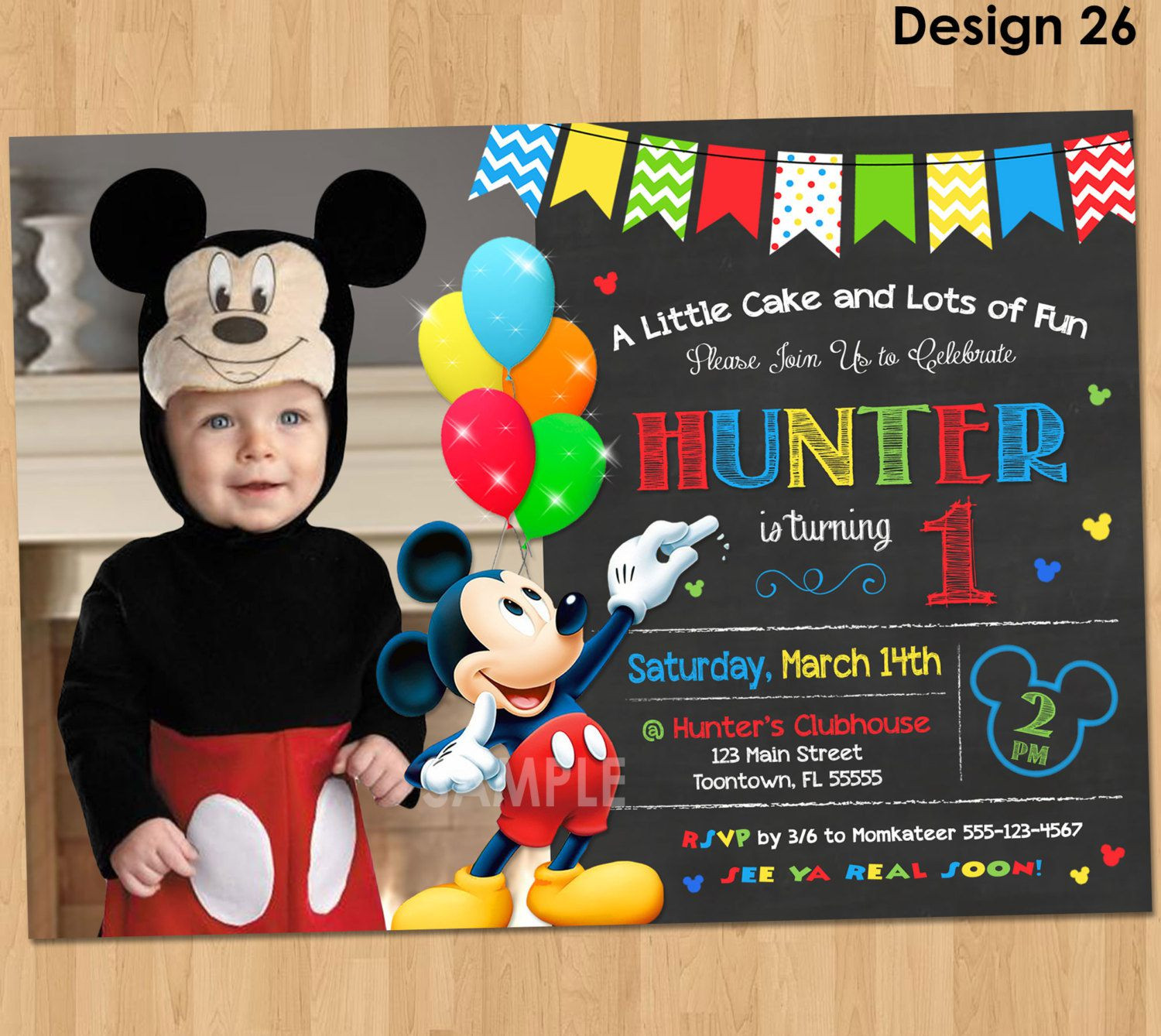 Mickey Mouse Birthday Invitation Wording
 birthday invitation Mickey mouse birthday invitations