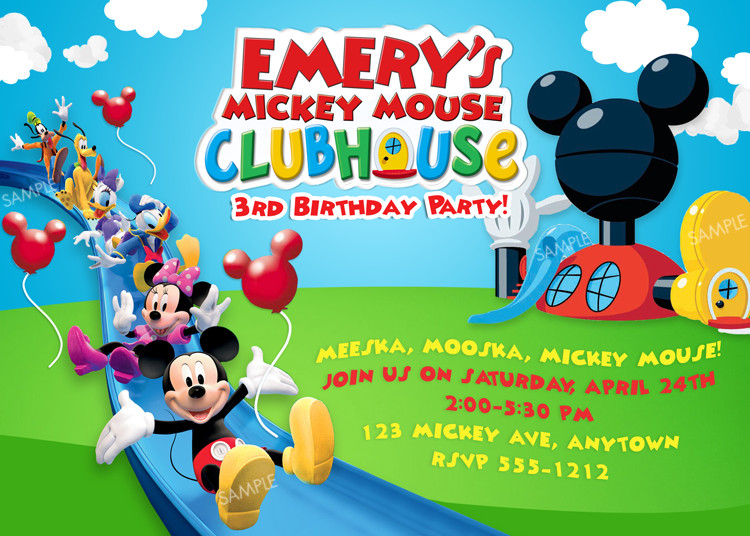 Mickey Mouse Clubhouse Birthday Invitations
 Mickey Mouse Clubhouse Birthday Invitations — FREE