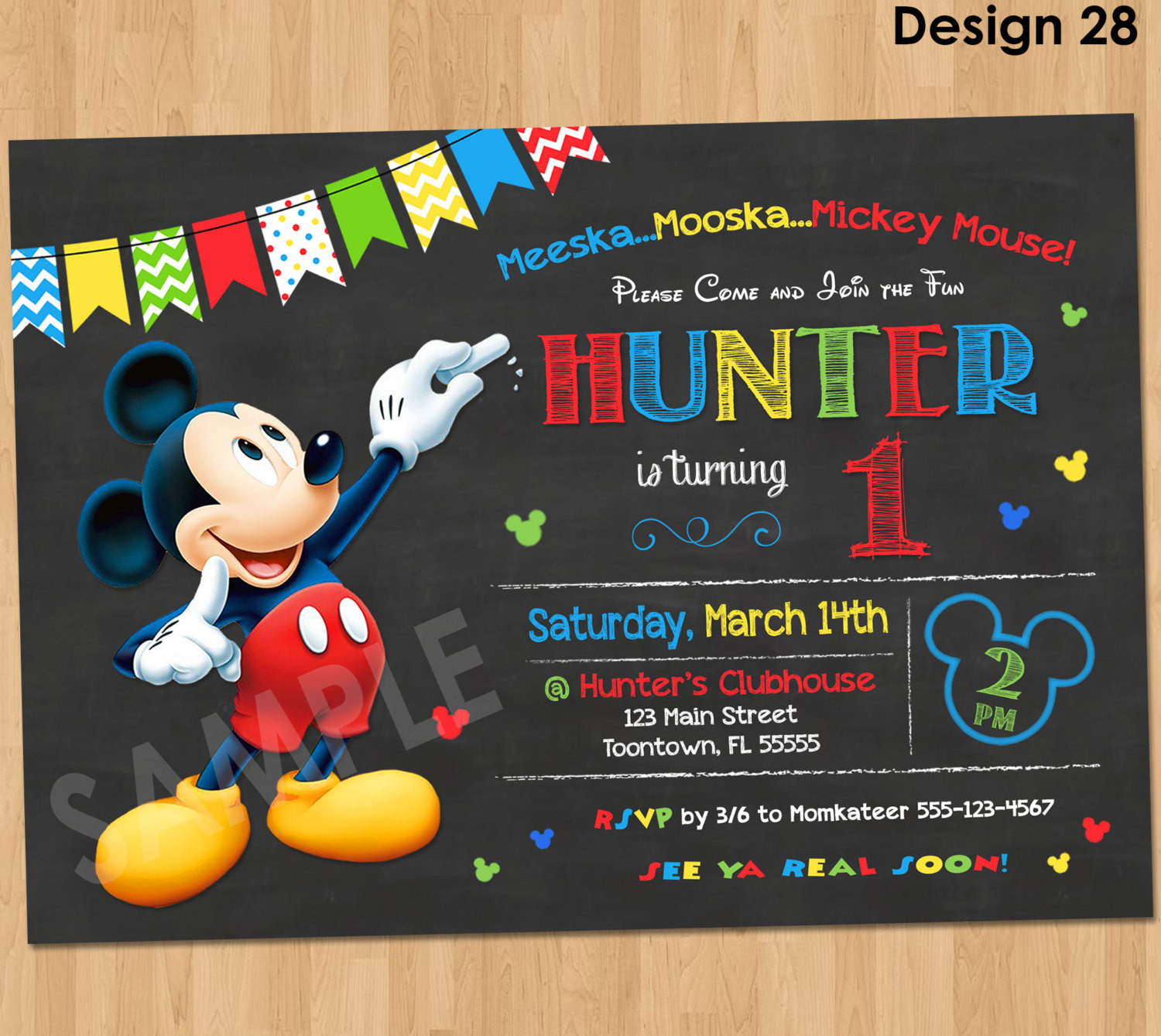 Mickey Mouse Clubhouse Birthday Invitations
 Mickey Mouse Birthday Invitation Mickey Mouse Clubhouse