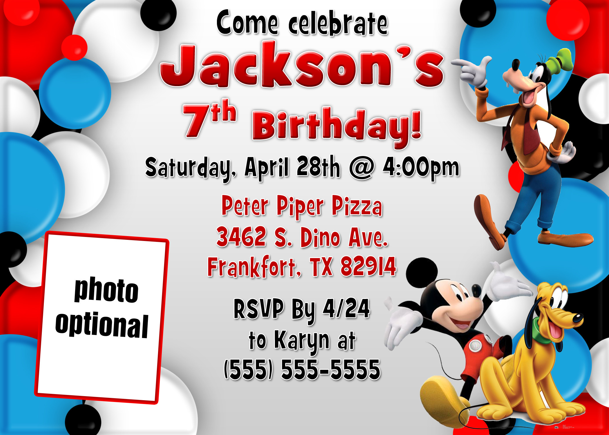 Mickey Mouse Clubhouse Birthday Invitations
 Mickey Mouse and Mickey Mouse Clubhouse Birthday