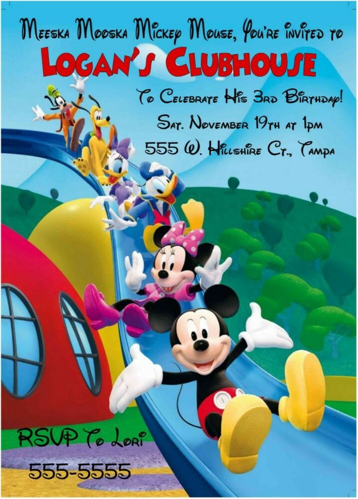 Mickey Mouse Clubhouse Birthday Invitations
 MICKEY MOUSE CLUBHOUSE BIRTHDAY INVITATIONS SLIDE DESIGN