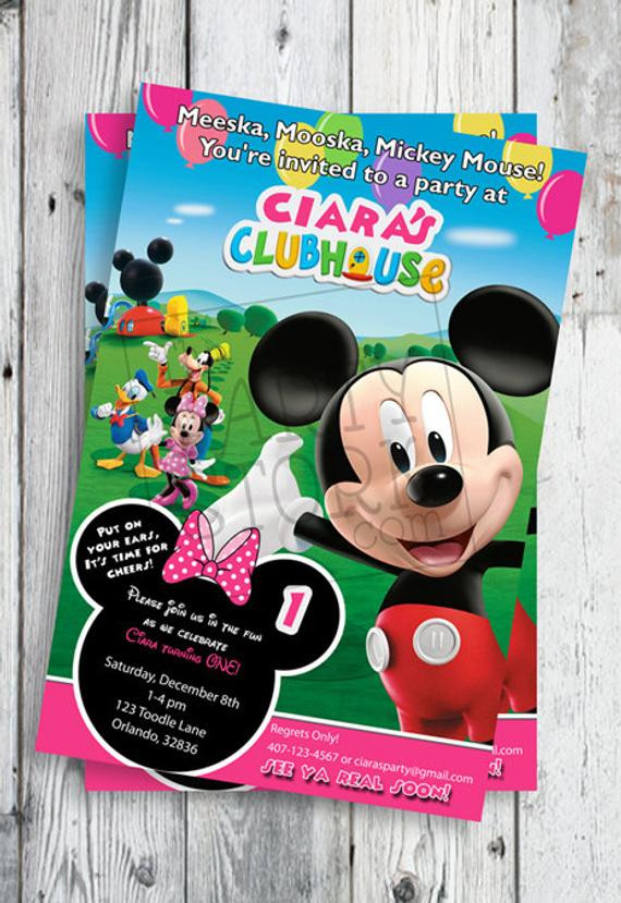 Mickey Mouse Clubhouse Birthday Invitations
 Mickey Mouse Clubhouse Birthday Invitations with by