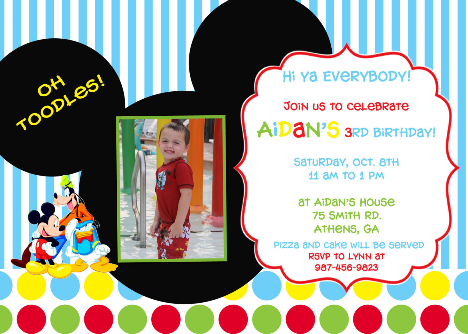 Mickey Mouse Clubhouse Birthday Invitations
 Mickey Mouse Clubhouse Birthday Party Invitation