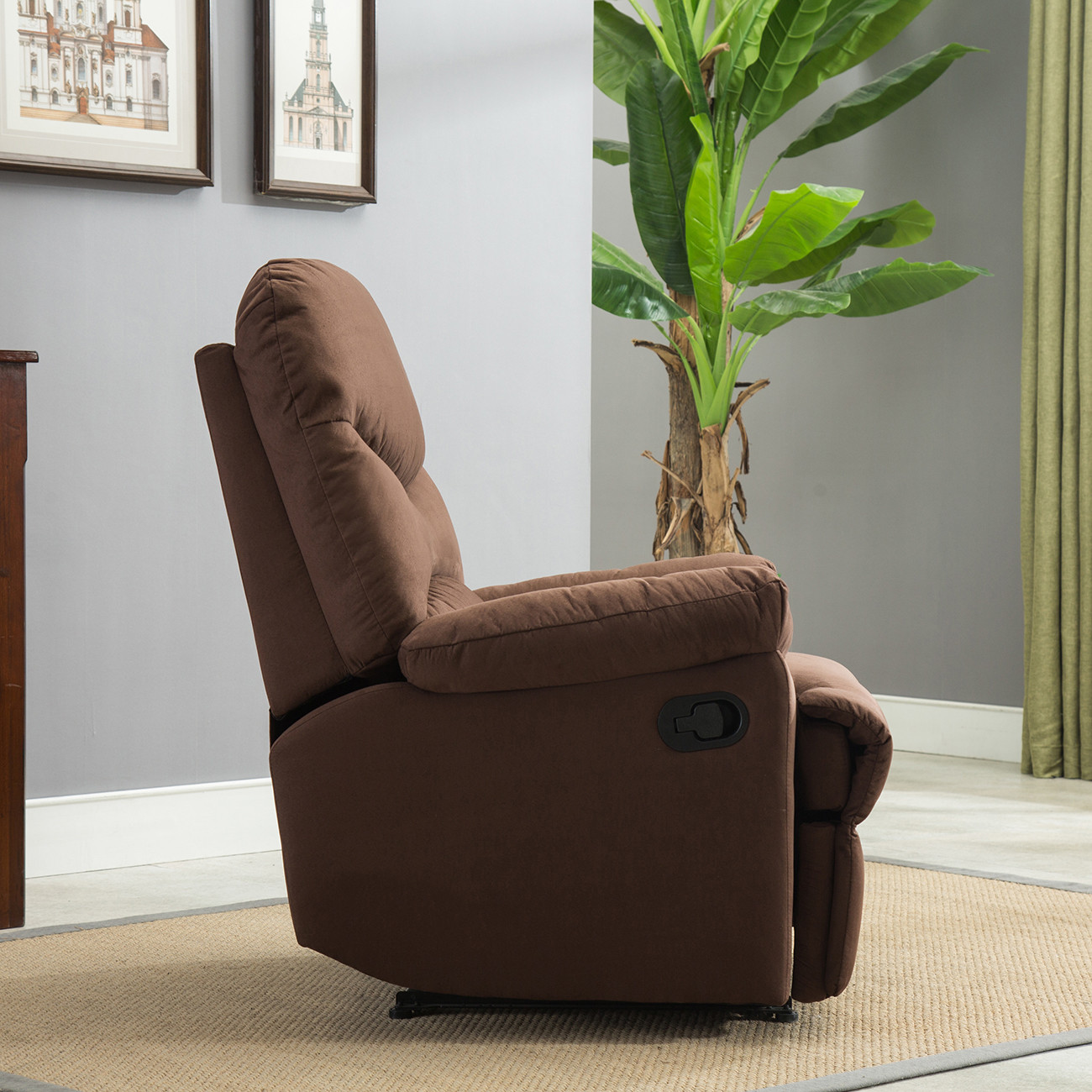 Microfiber Living Room Chairs
 Recliner Chair Microfiber Reclining Furniture Home Living