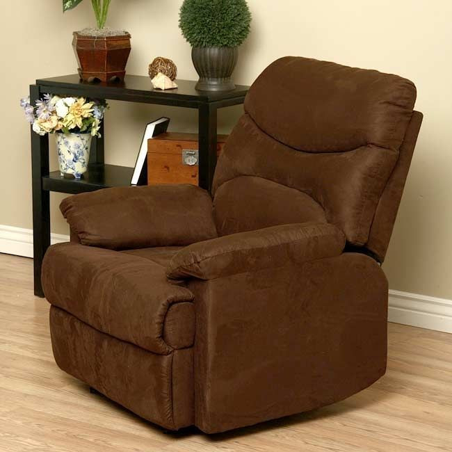 Microfiber Living Room Chairs
 Brown Recliner Chair Lounge Deep Seating Living Room