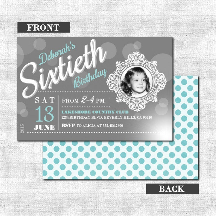 Milestone Birthday Invitations
 MILESTONE BIRTHDAY INVITATIONS Vintage Party Design