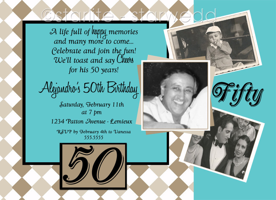 Milestone Birthday Invitations
 Milestone Birthday Invitation 50th Birthday Invitation