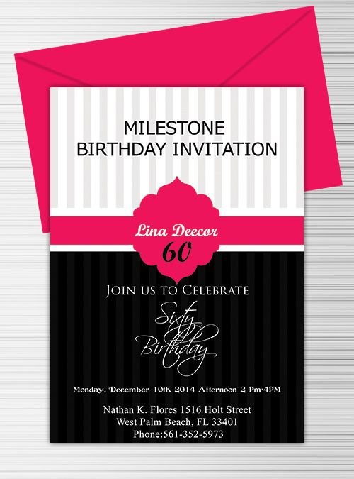 Milestone Birthday Invitations
 Milestone Birthday Invitation Template Free Download