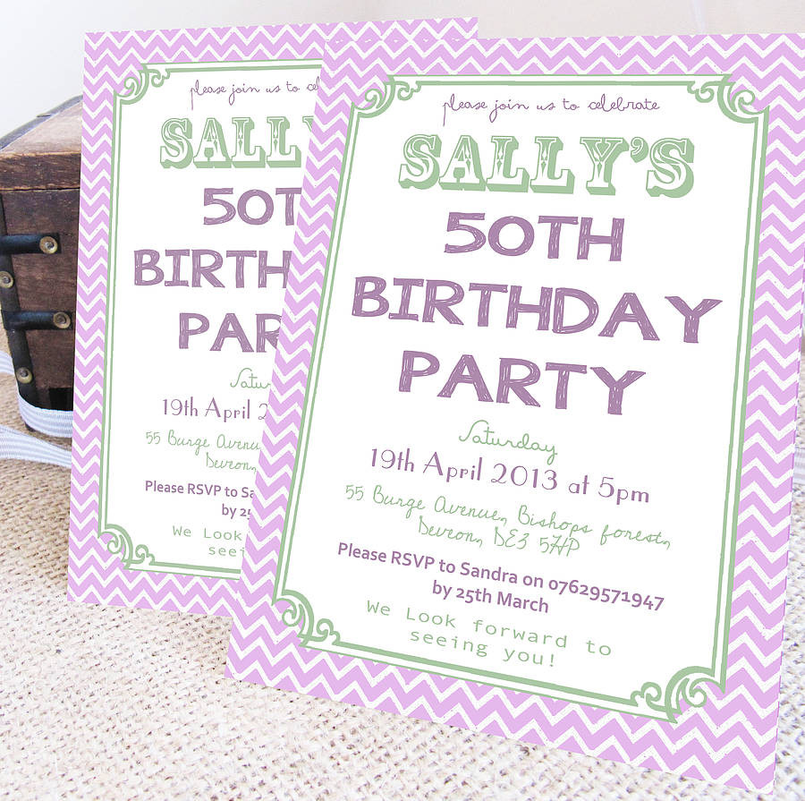 Milestone Birthday Invitations
 personalised milestone birthday invites by precious little