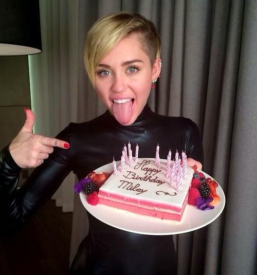 Miley Cyrus Birthday Cake
 Slap The Penguin Miley Cyrus hits a mileystone birthday