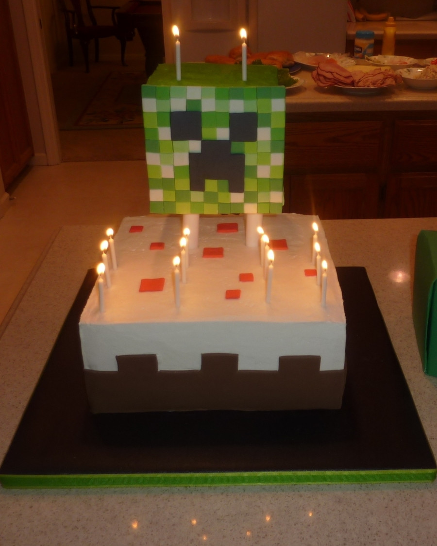 Minecraft Birthday Cakes
 Minecraft Creeper Cake CakeCentral