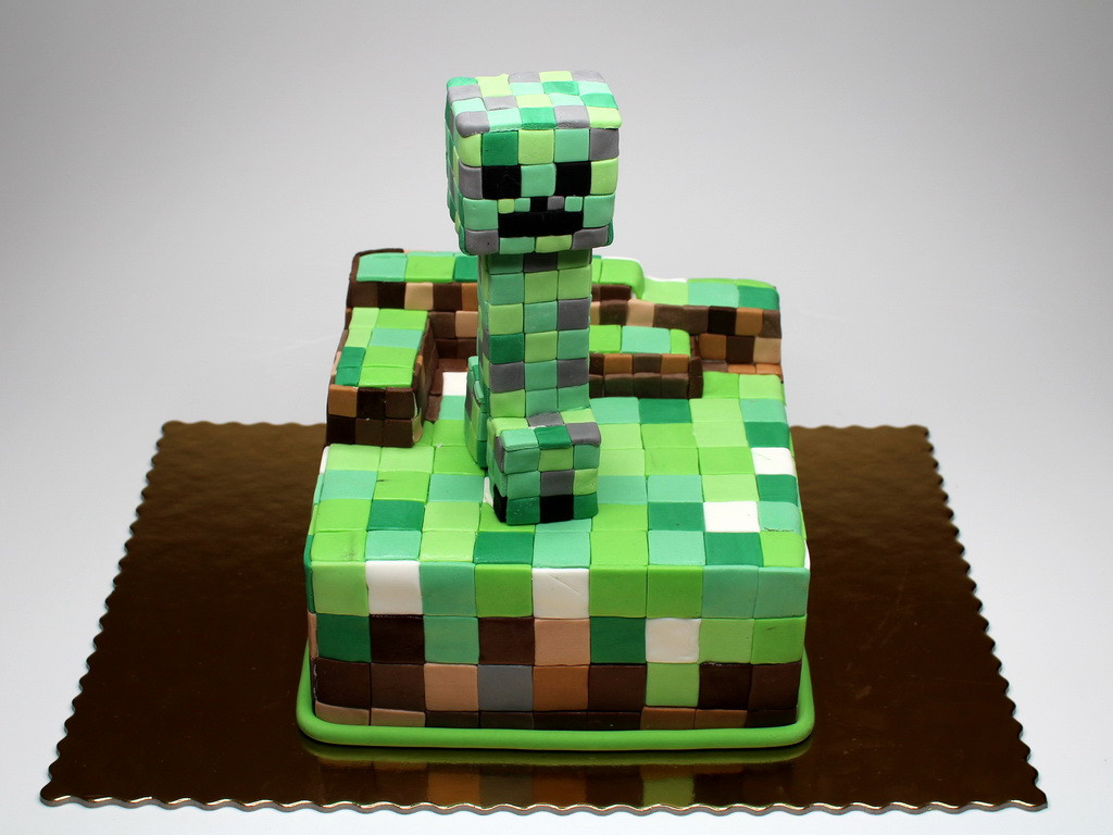 Minecraft Birthday Cakes
 London Patisserie Minecraft Birthday Cake Kent