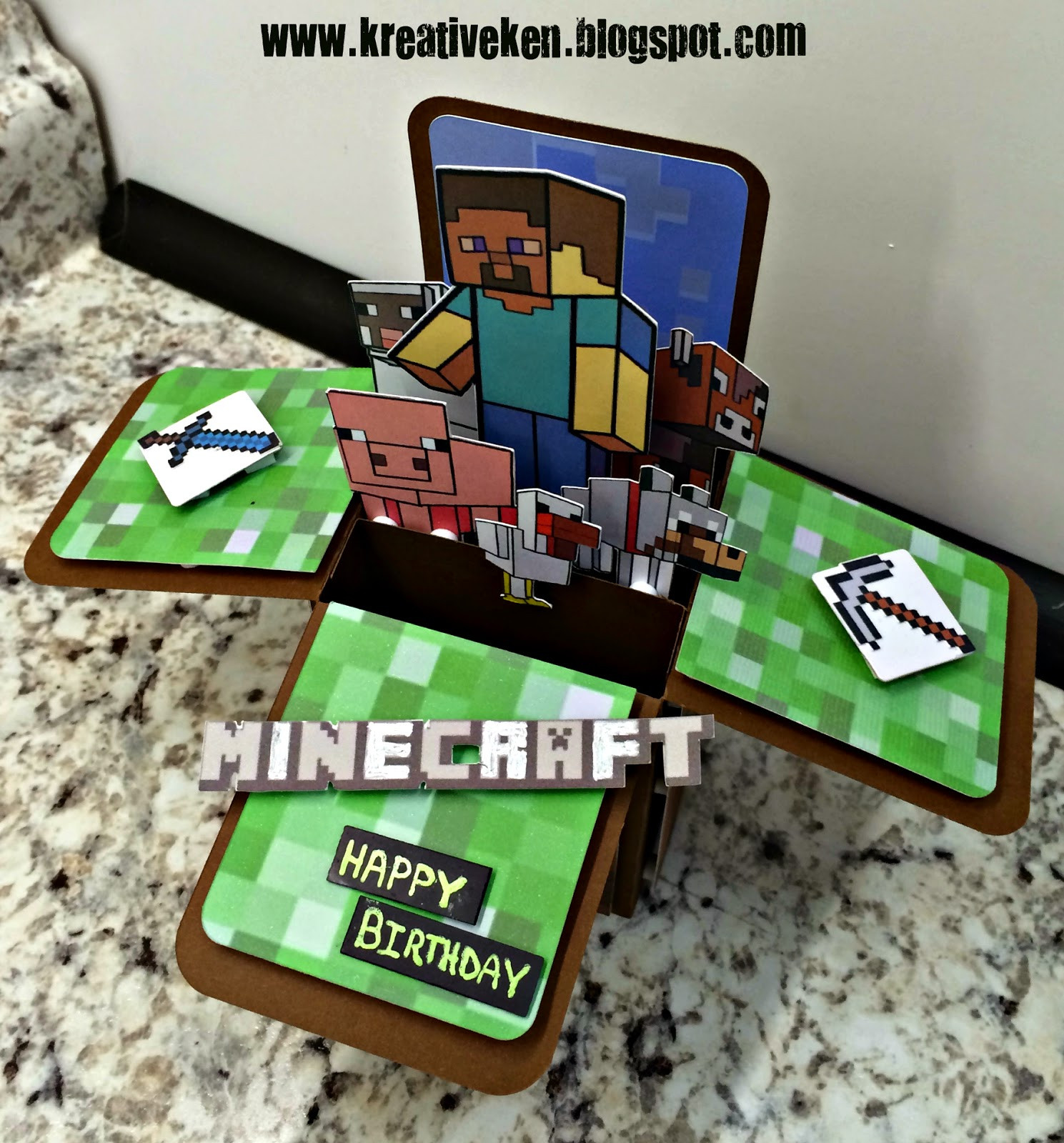 Minecraft Birthday Cards
 MINECRAFT BIRTHDAY CARD