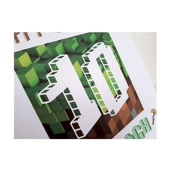 Minecraft Birthday Cards
 Minecraft Birthday Card Personalised Handmade Cards by KD