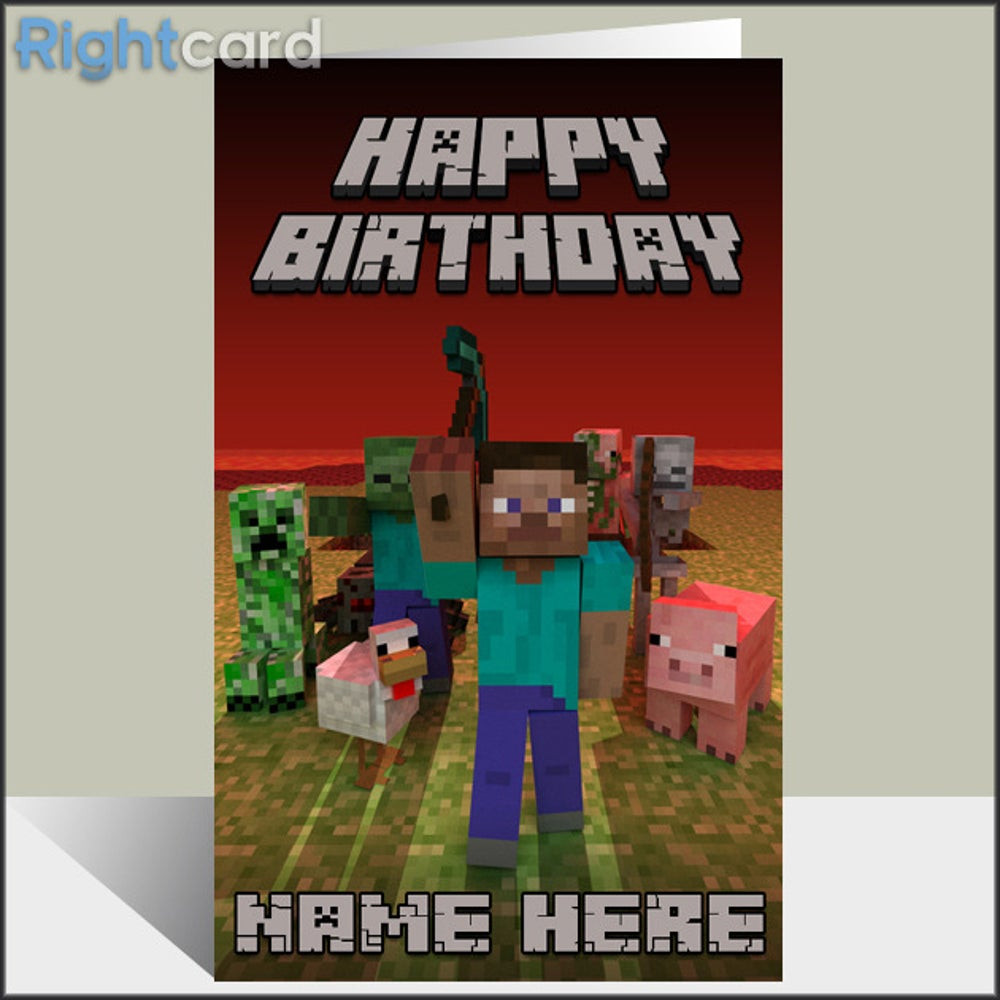 Minecraft Birthday Cards
 rightcard — Custom Minecraft inspired birthday card