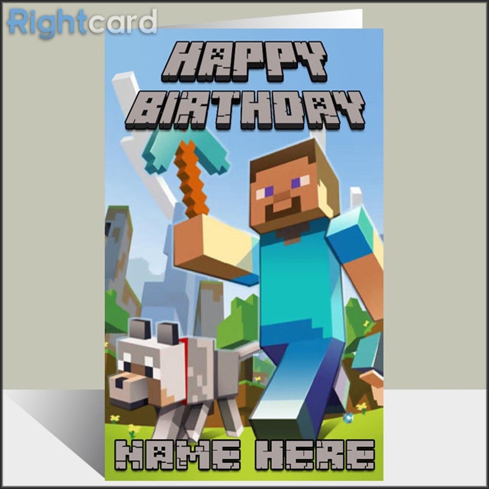 Minecraft Birthday Cards
 rightcard — Custom Minecraft inspired birthday card 2