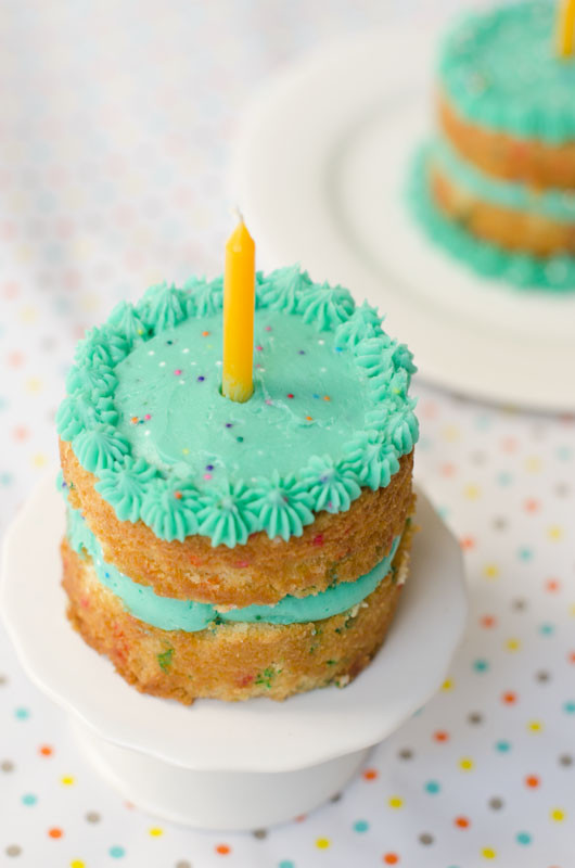 Mini Birthday Cake Recipe
 Mini Funfetti Birthday Cakes