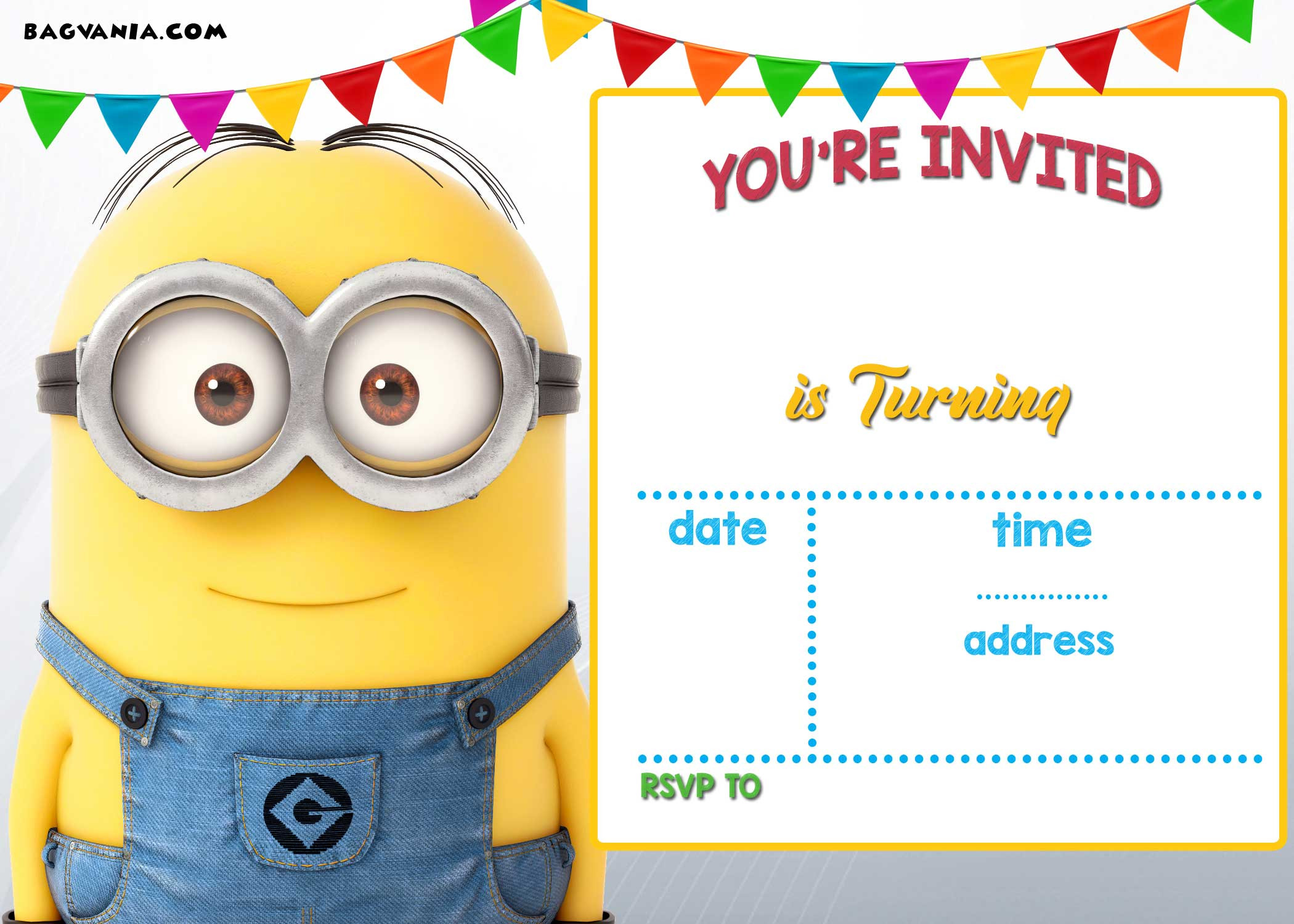 Minion Birthday Invitation
 FREE Printable Minion Birthday Invitation Templates – FREE