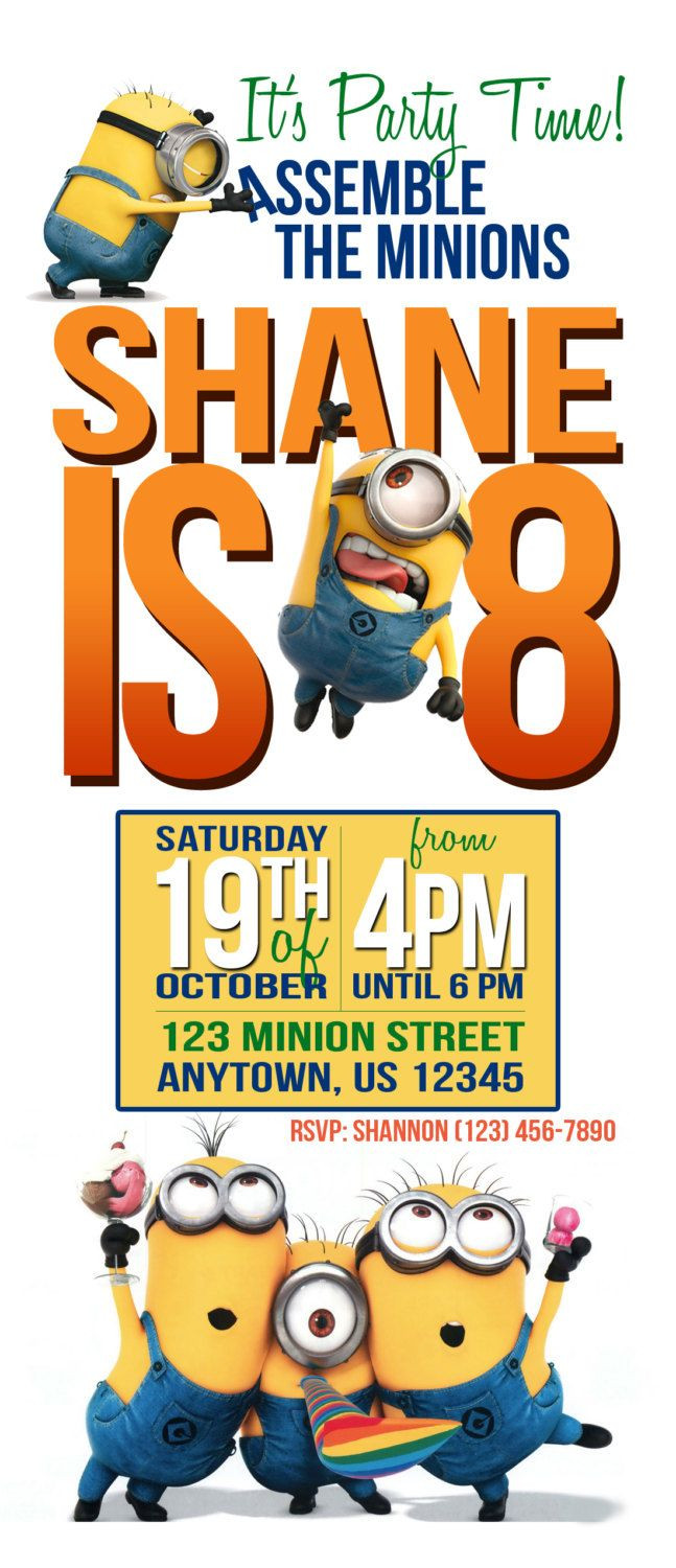 Minion Birthday Invitation
 Minion Birthday Party Invitations Ideas