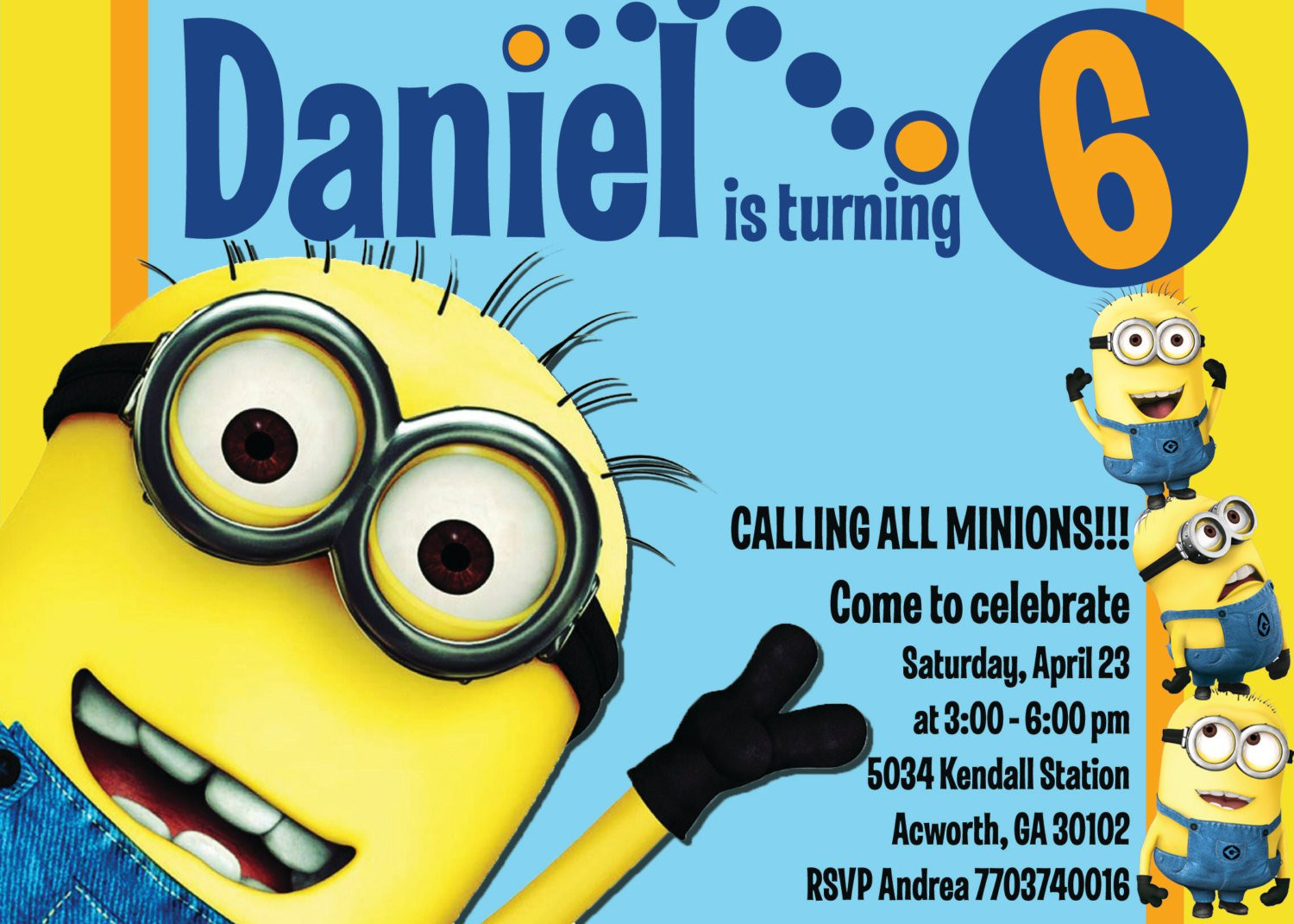 Minion Birthday Invitation
 minion birthday invitations minion birthday invitations