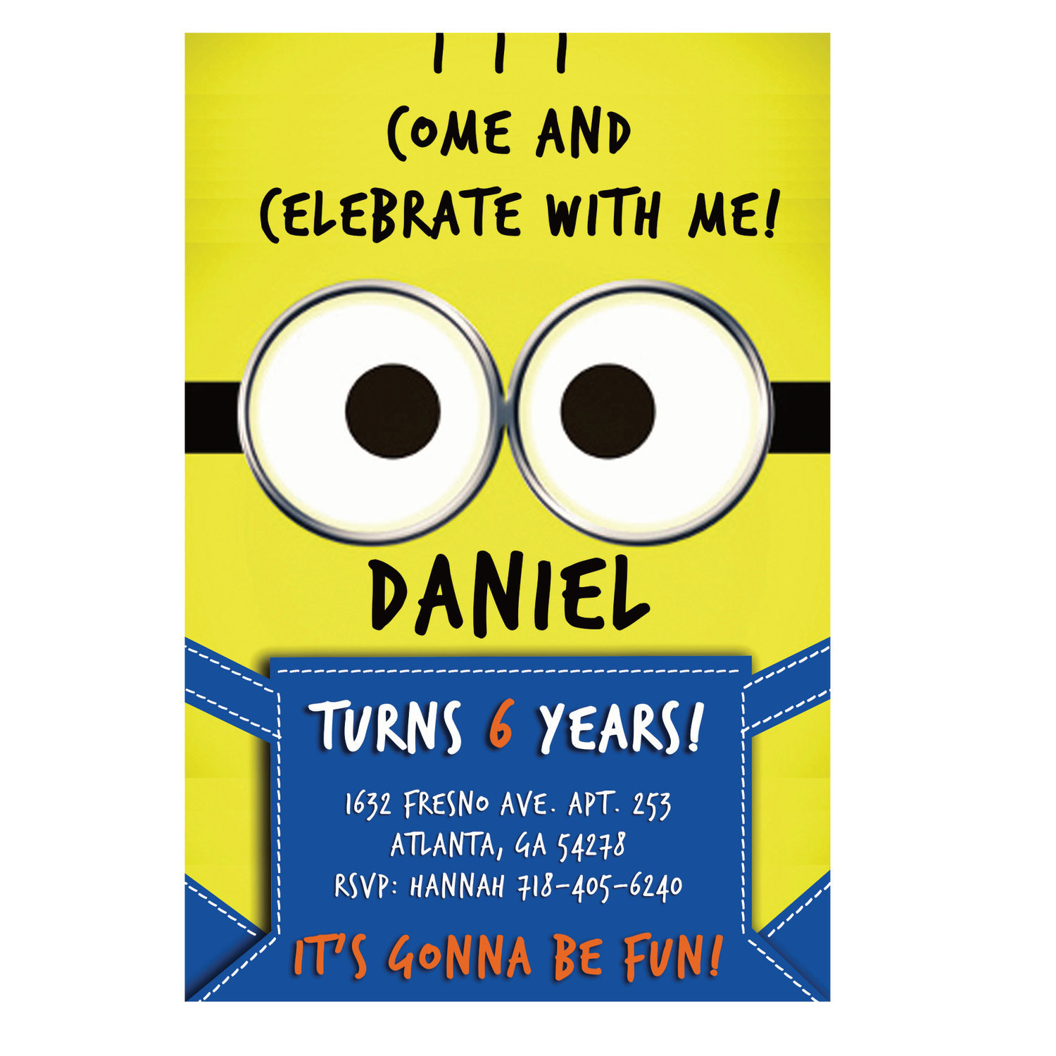 Minion Birthday Invitation
 MINIONS INVITATION Minions Birthday Minion Birthday