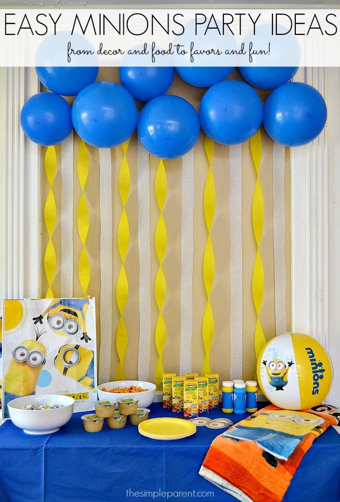 Minion Birthday Party Ideas
 Celebrate with Easy Minions Party Ideas