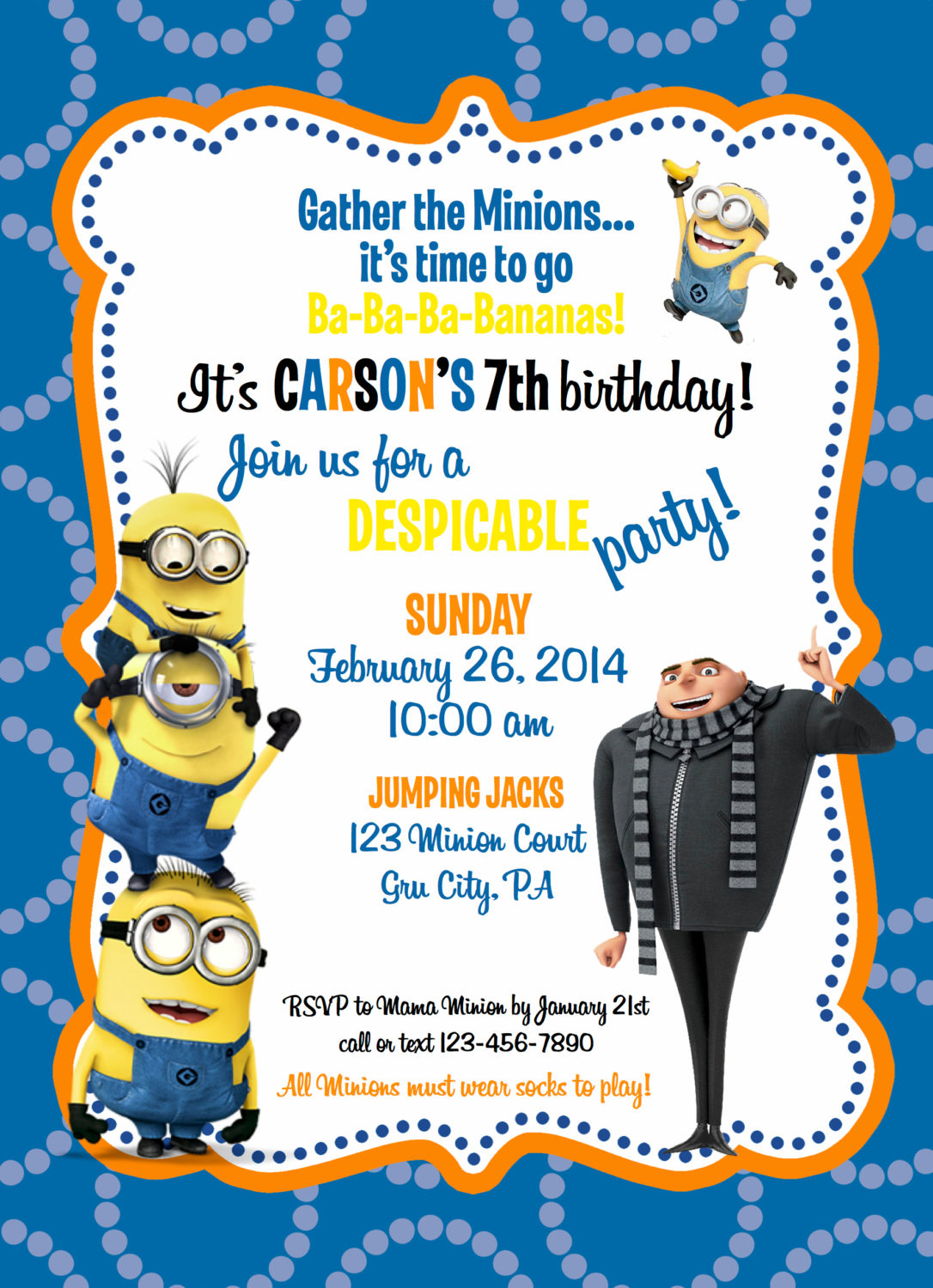 Minions Birthday Party Invitations
 Unavailable Listing on Etsy