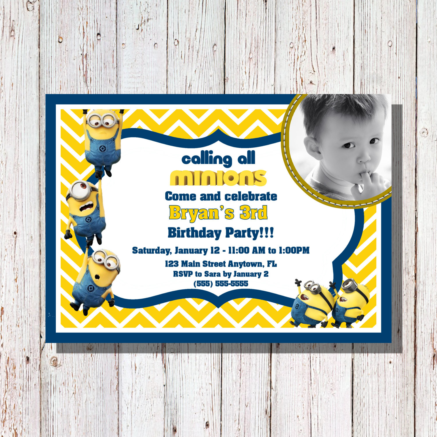 Minions Birthday Party Invitations
 Minions Birthday Invitation Minions Party by SharpeCorner