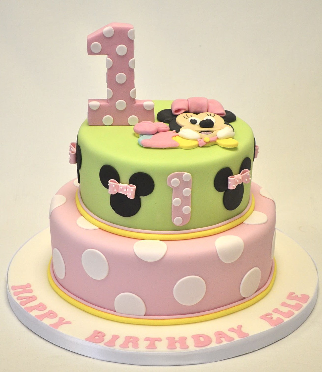 Minnie Birthday Cake
 2 Tier Baby Minnie Mouse Cake Children s Birthday Cakes