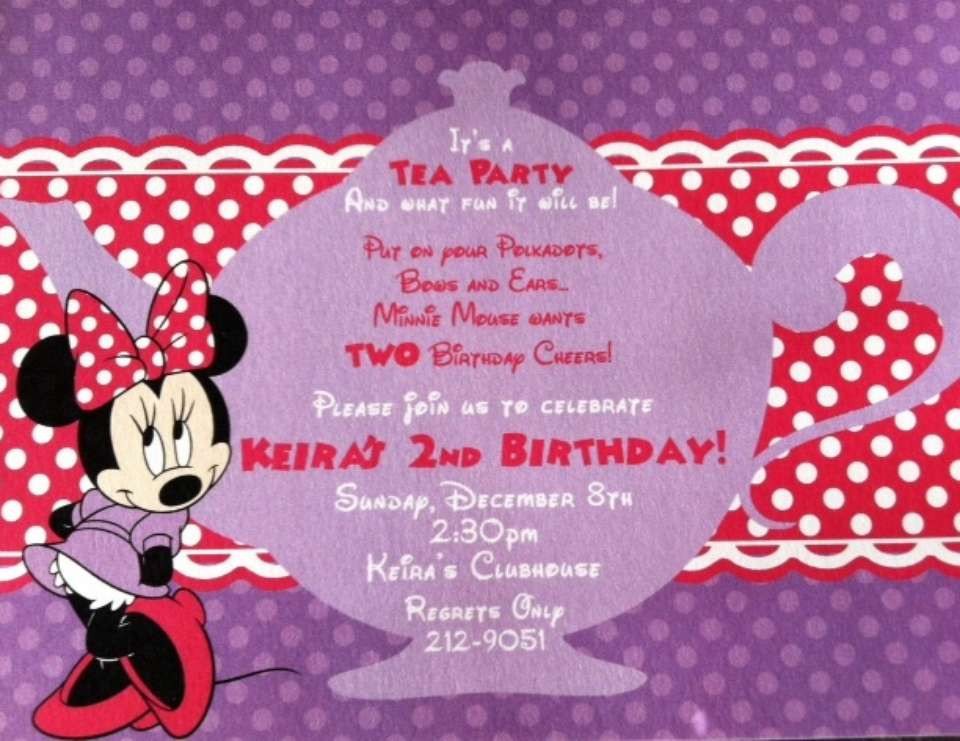 Minnie Mouse 2nd Birthday Party
 Minnie Mouse Tea Party Birthday "2nd Birthday"