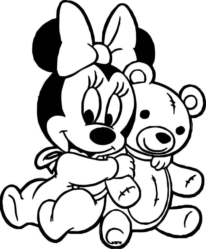 Minnie Mouse Baby Coloring Pages
 Disney Baby Minnie Mouse Coloring Pages Sketch Coloring Page