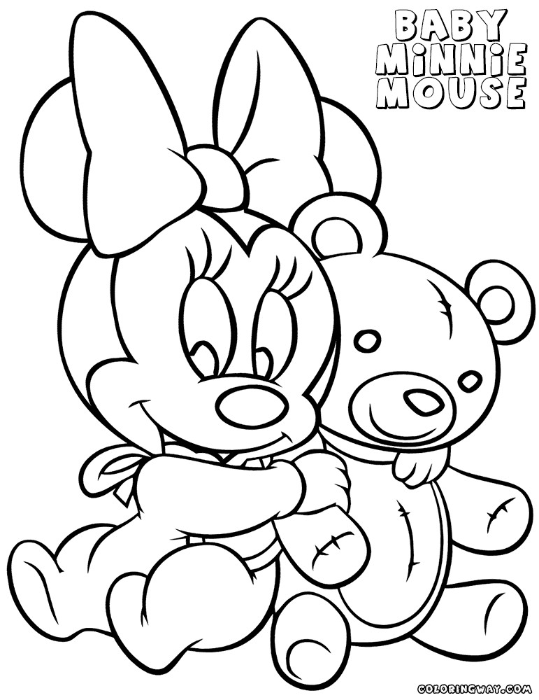 Minnie Mouse Baby Coloring Pages
 Minnie Mouse Baby coloring pages