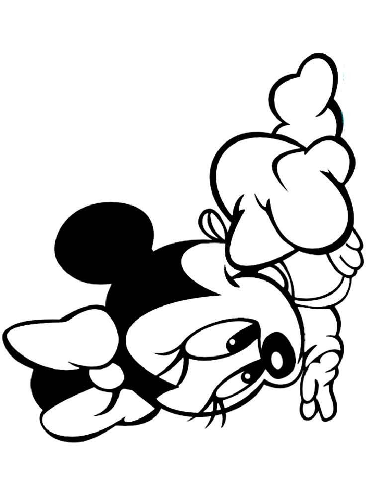 Minnie Mouse Baby Coloring Pages
 Baby Minnie Mouse coloring pages Free Printable Baby