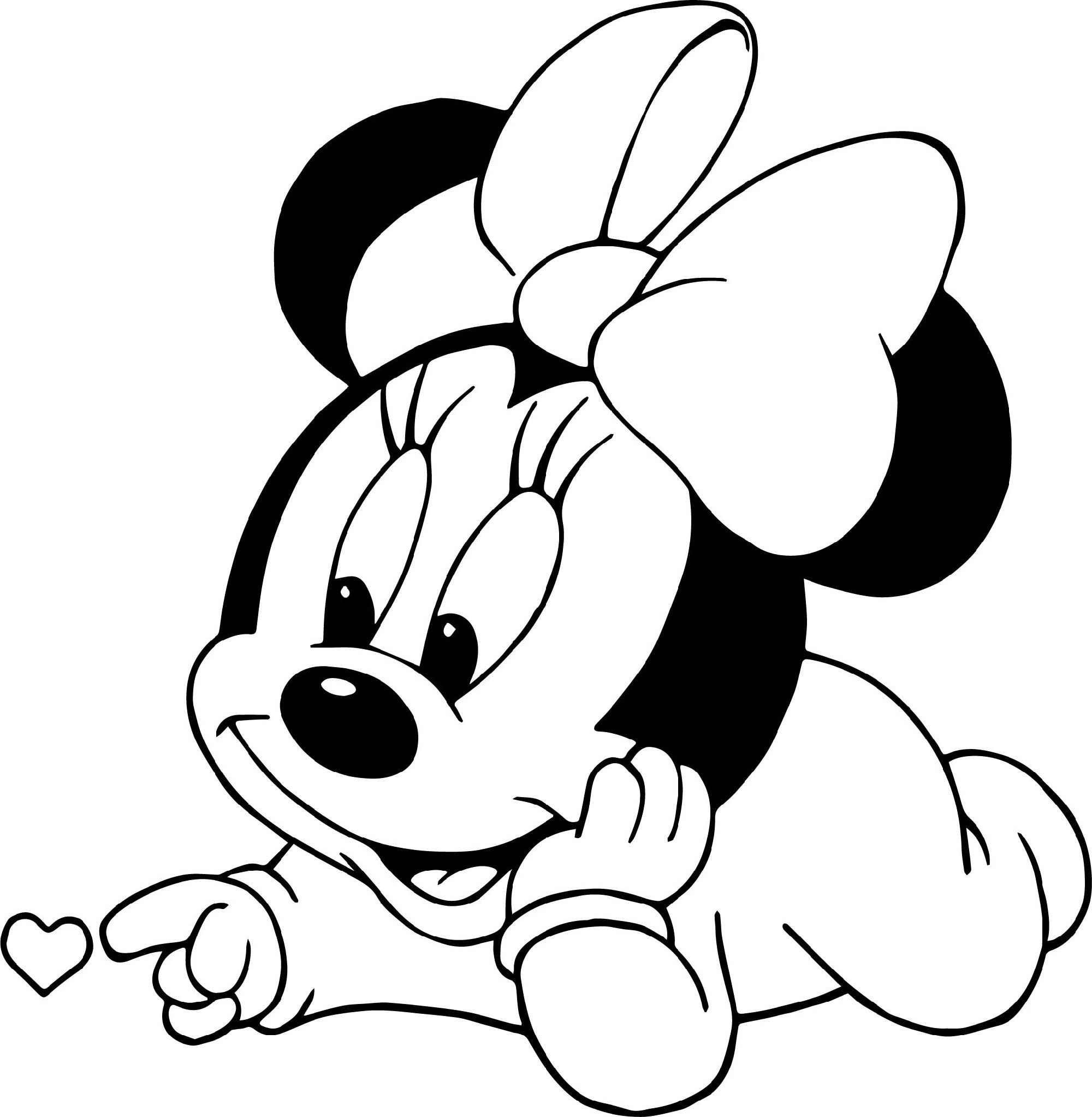 Minnie Mouse Baby Coloring Pages
 Baby Minnie Mouse Coloring Pages