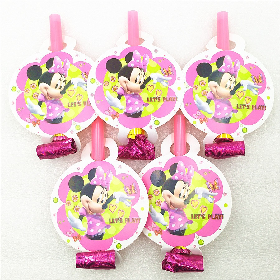 Minnie Mouse Baby Shower Decorations Party City
 6pcs bag Minnie Mouse Party Supplies Blowout Trumpet Horns