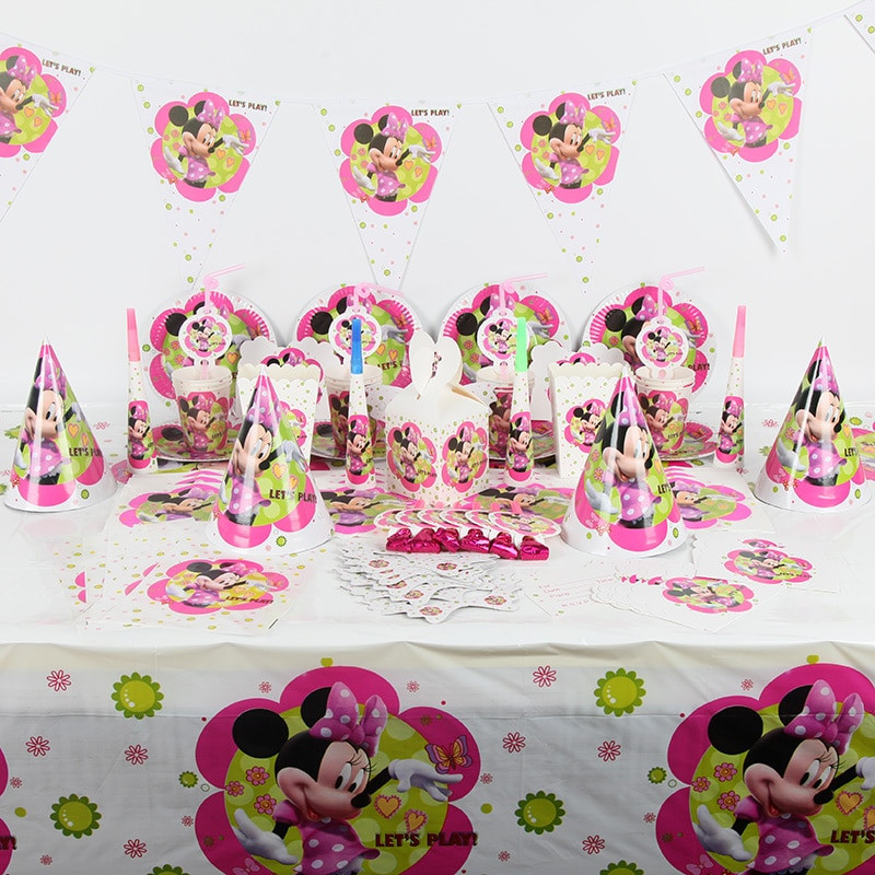 Minnie Mouse Baby Shower Decorations Party City
 221pcs lot Disney Minnie mouse birthday party supplies