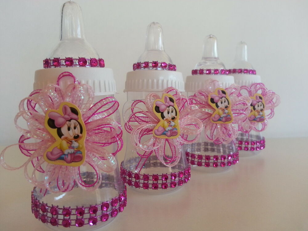 Minnie Mouse Baby Shower Decorations Party City
 12 Minnie Mouse Pink Fillable Bottles Baby Shower Favors