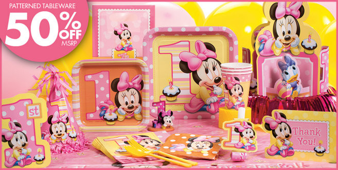 Minnie Mouse Baby Shower Decorations Party City
 minnie mouse 1st birthday party supplies celebrate this