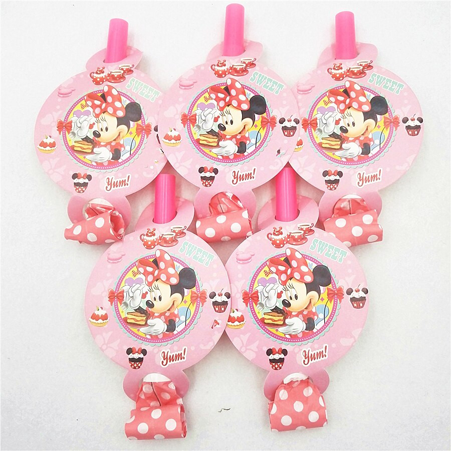 Minnie Mouse Baby Shower Decorations Party City
 6pcs set Minnie Mouse Party Supplies Blowout Trumpet Horns